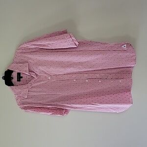 Preppy pink and blue checked shirt